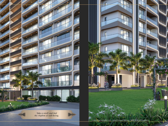Rajhans Zorista Vesu Surat luxury flats building elevation