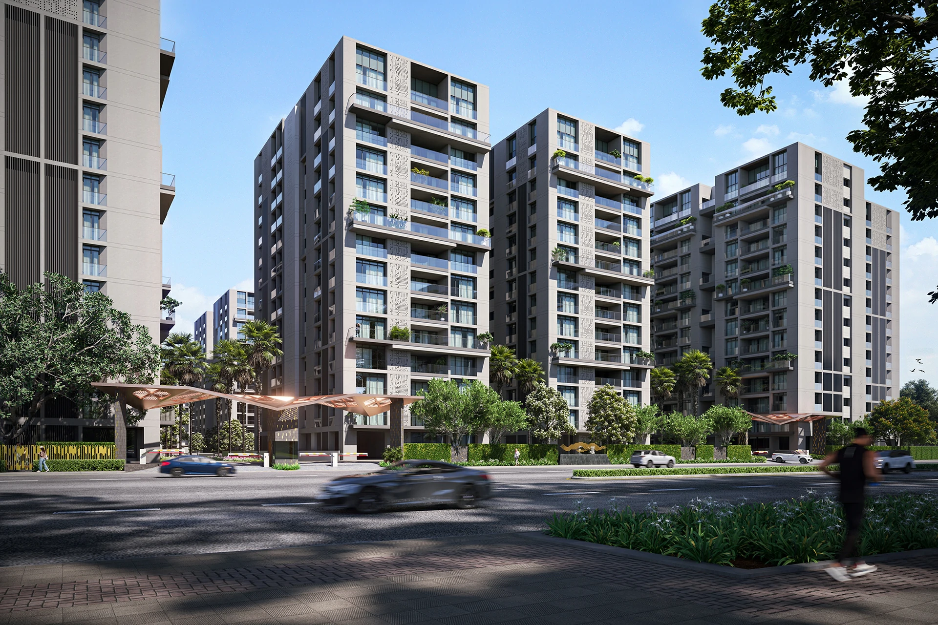 Avadh Selenic Vesu Surat luxury flats elevation