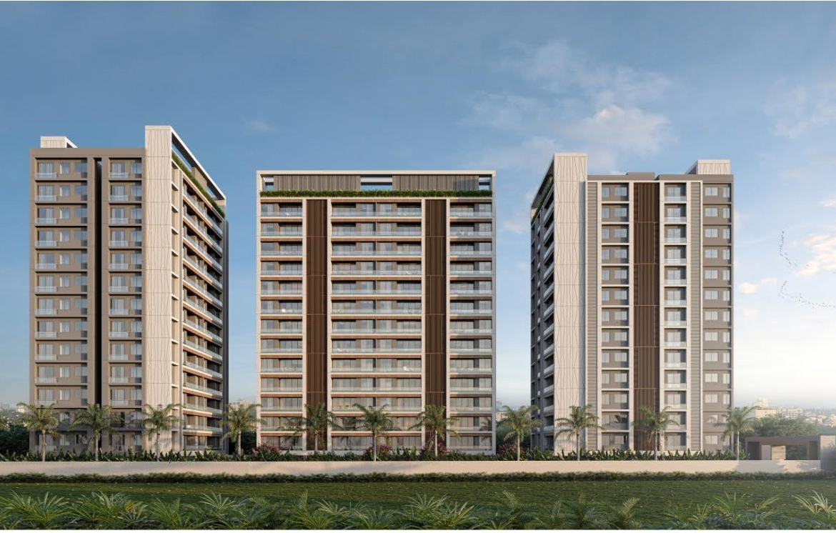 Milestone Niyaara Vesu Surat luxury flats project building view