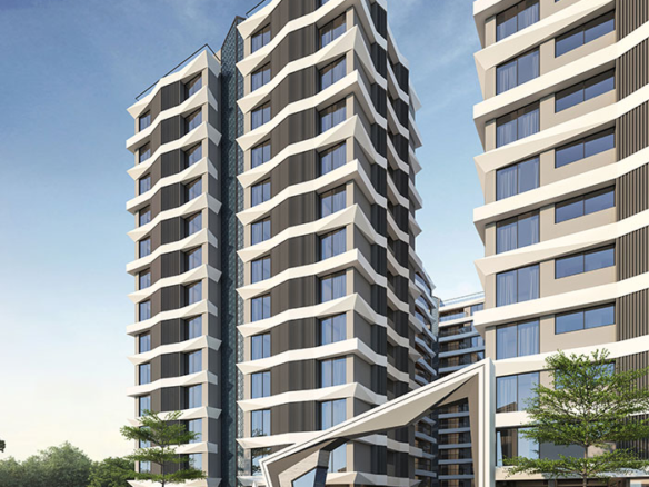 Rajhans Corazo Vesu Surat 3 BHK luxury flats building elevation