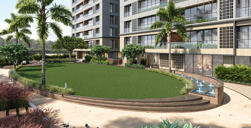 Grand Calistaa Vesu Surat 3 BHK flats building elevation