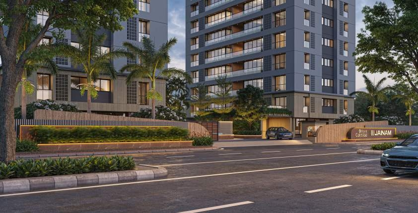 Grand Calistaa Vesu Surat modern apartment tower view