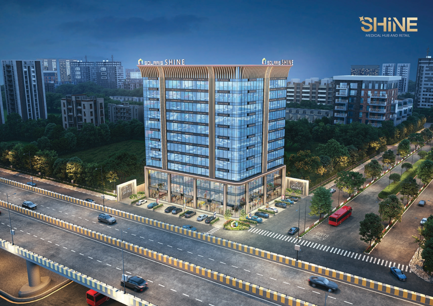 Solaris Shine Althan Surat commercial project