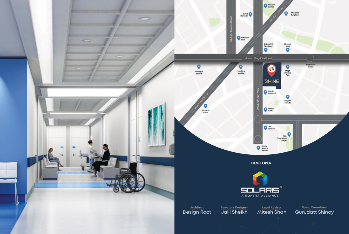 Solaris Shine Althan Surat office spaces map