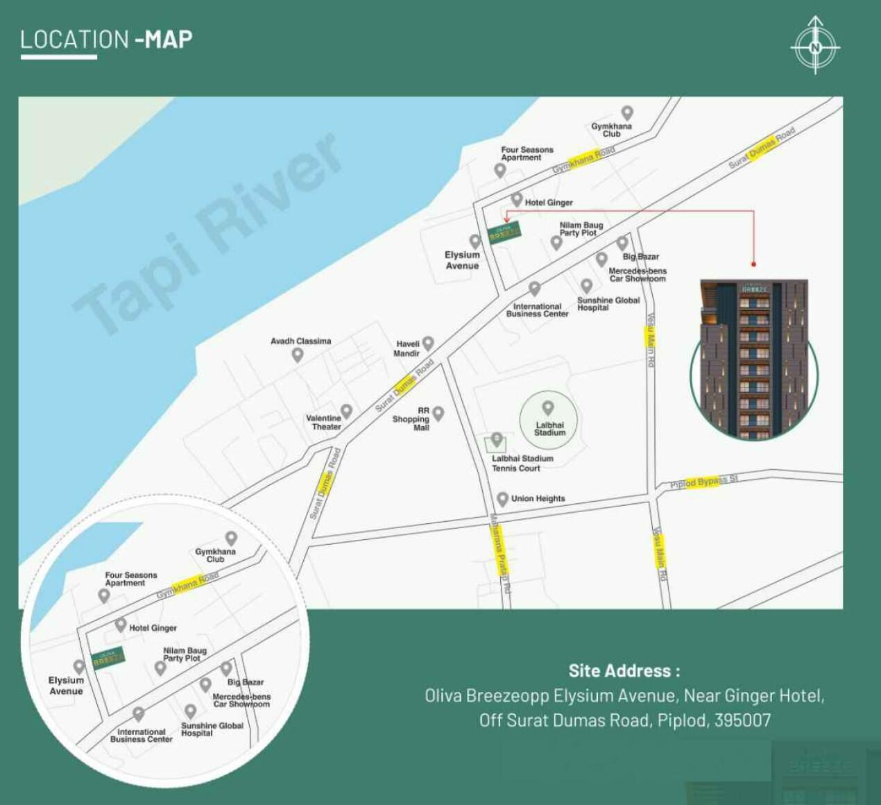 Oliva Breeze Surat luxury apartment exterior