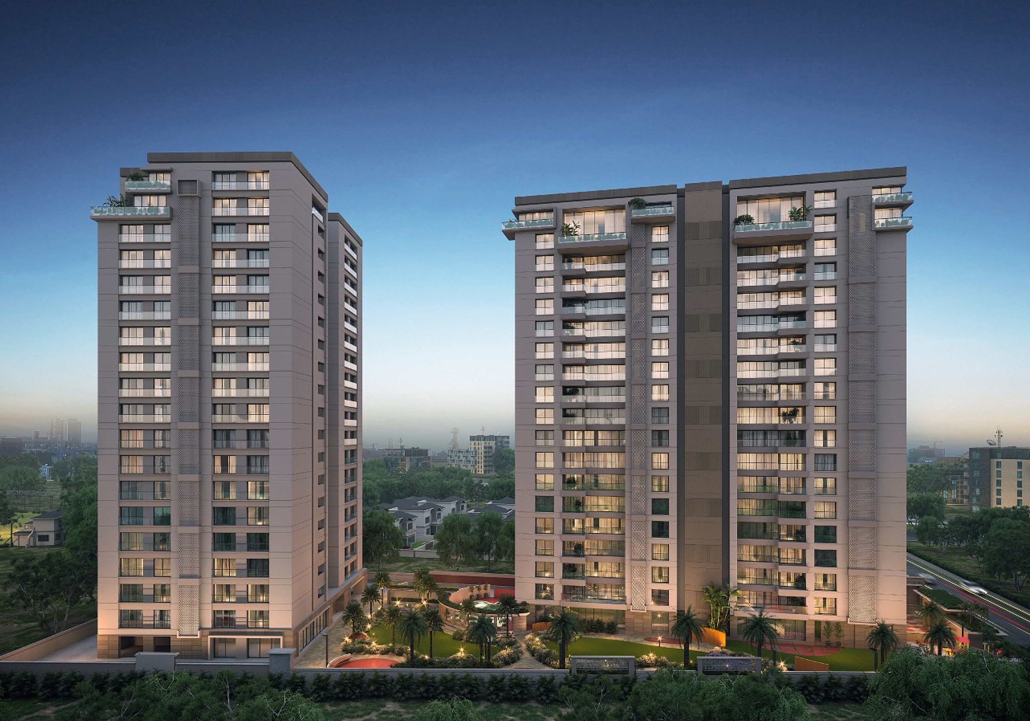 Sangini Skyteria luxury apartments Vesu Surat