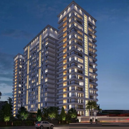 Sky Superia Surat exterior elevation Sky Superia 3 BHK flats VIP Road Vesu