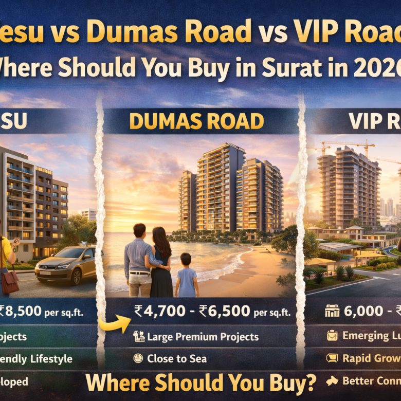 Vesu vs Dumas Road vs VIP Road: Where Should You Buy in Surat in 2026?