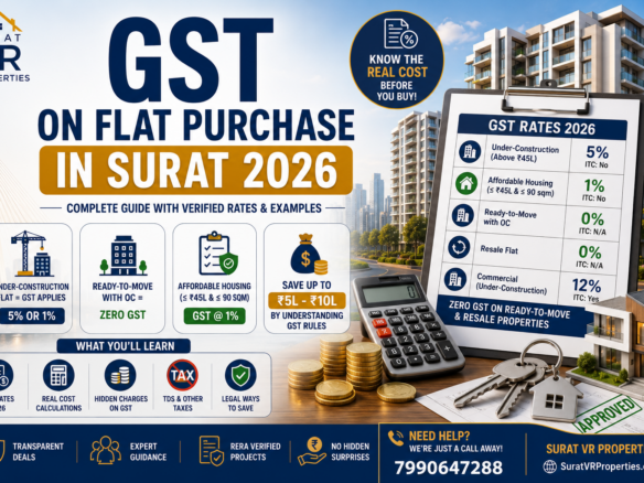 GST calculation example flat purchase Surat Gujarat 2026