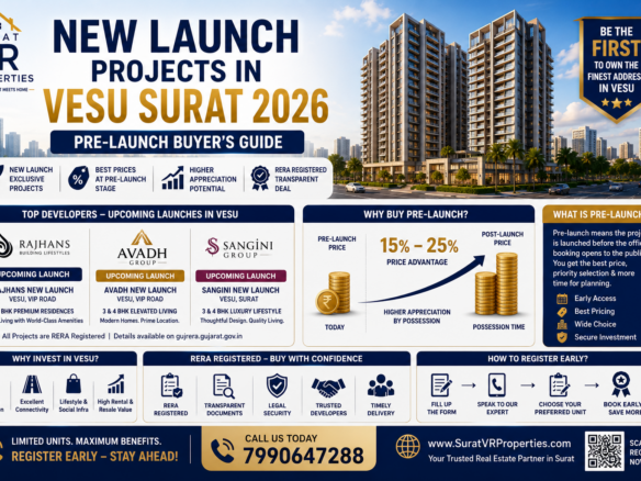 New Launch Projects in Vesu Surat 2026 Pre-Launch Buyer's Guide