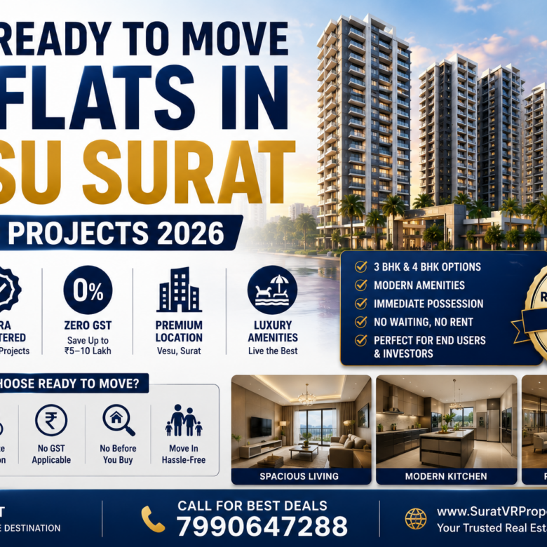 Ready to Move Flats in Vesu Surat: Top 10 Projects 2026