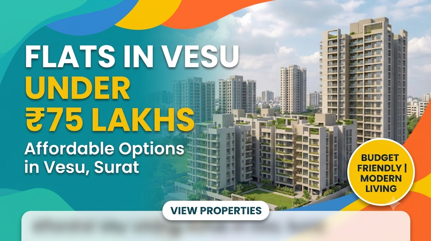Flats in Vesu Under ₹75 Lakhs | Affordable Options
