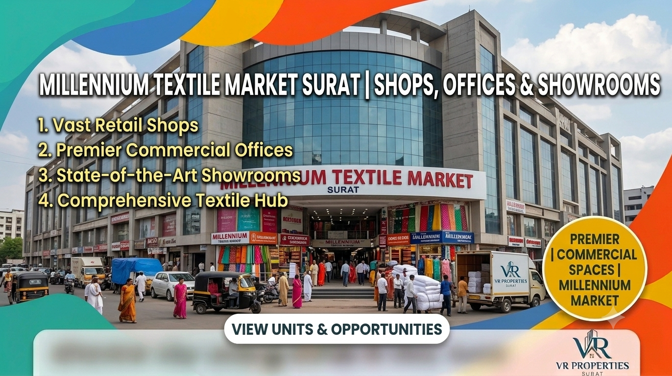 Millennium Textile Market Surat: Shops, Offices & Showrooms