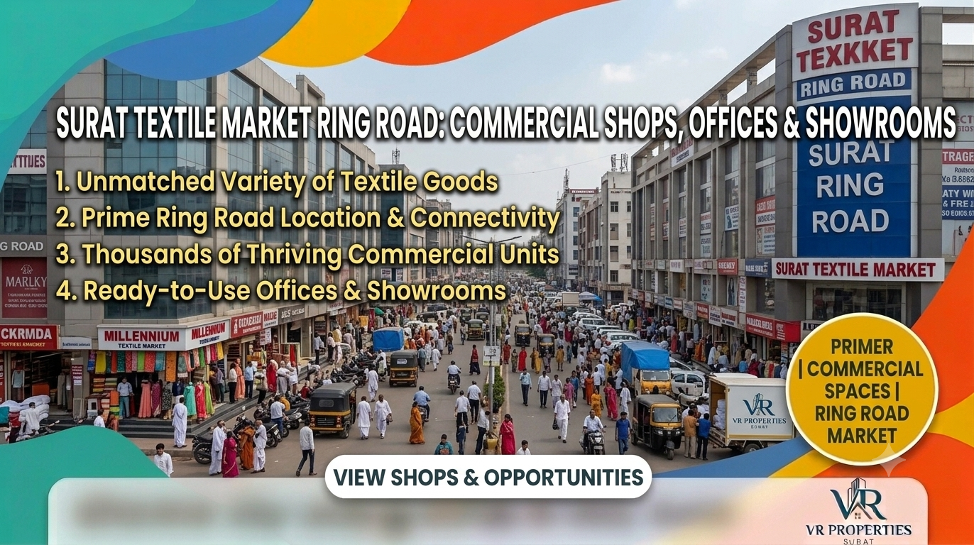 Surat Textile Market Ring Road | Commercial Shops, Offices & Showrooms