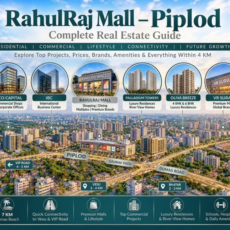 RahulRaj Mall & Piplod Surat Real Estate | Shops, Offices & Properties