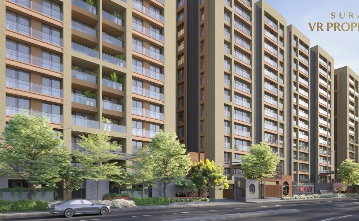 3 BHK flat for sale at Habitat Dumas, Surat