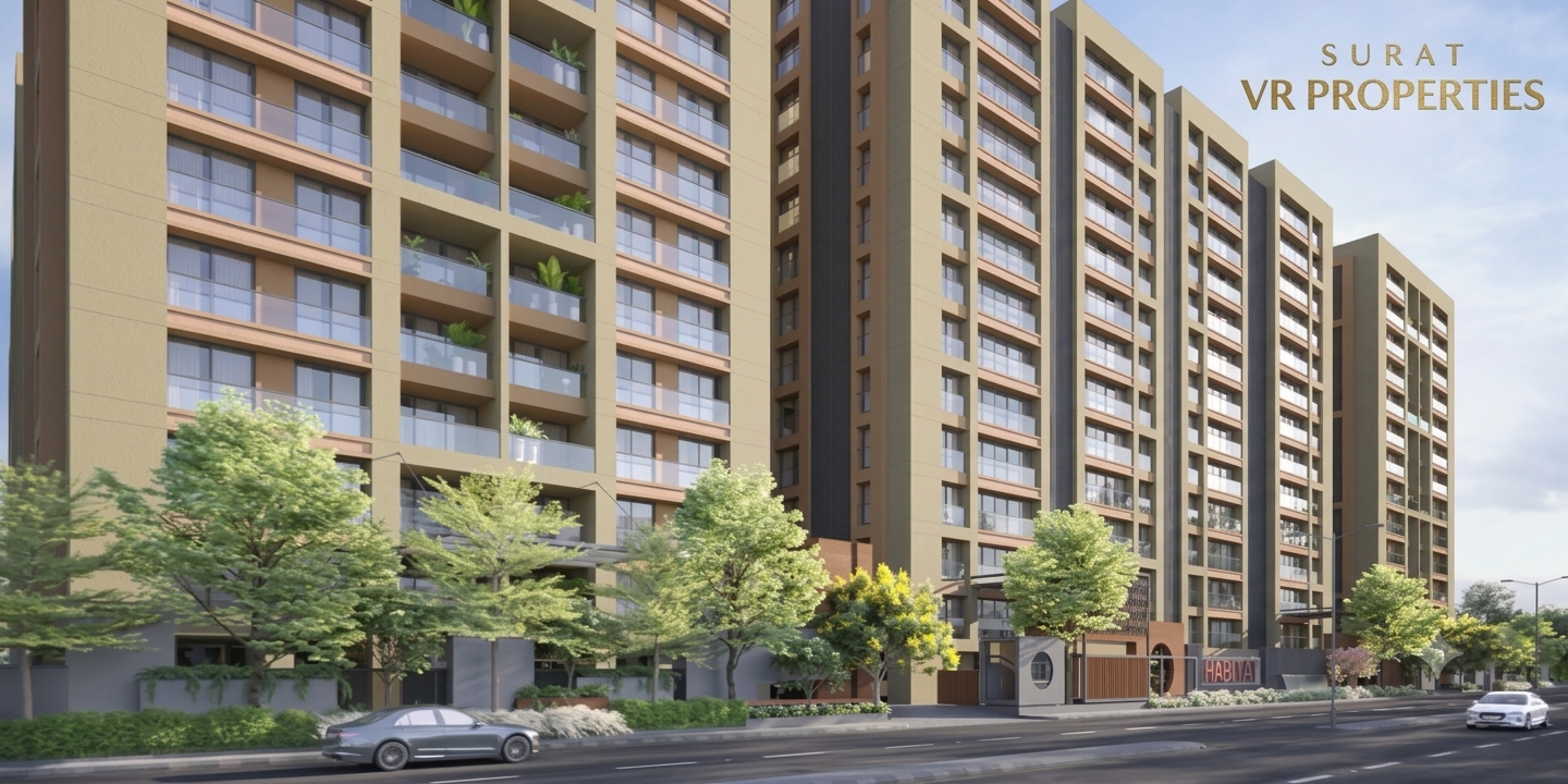 3 BHK flat for sale at Habitat Dumas, Surat
