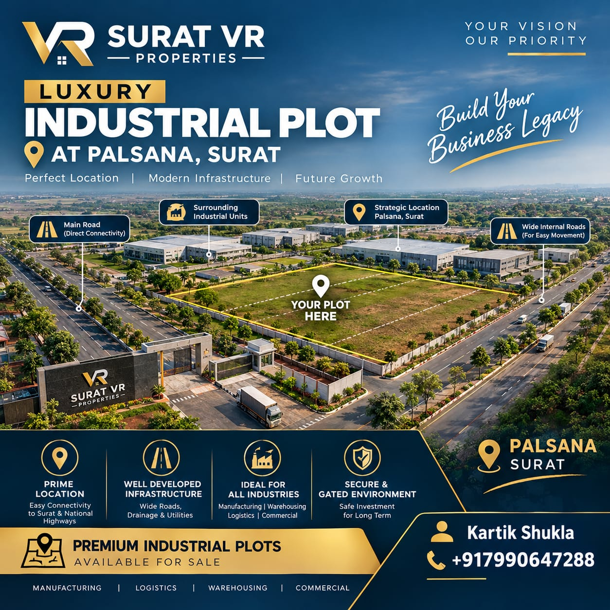 Luxury Industrial Plots in Palsana, Surat